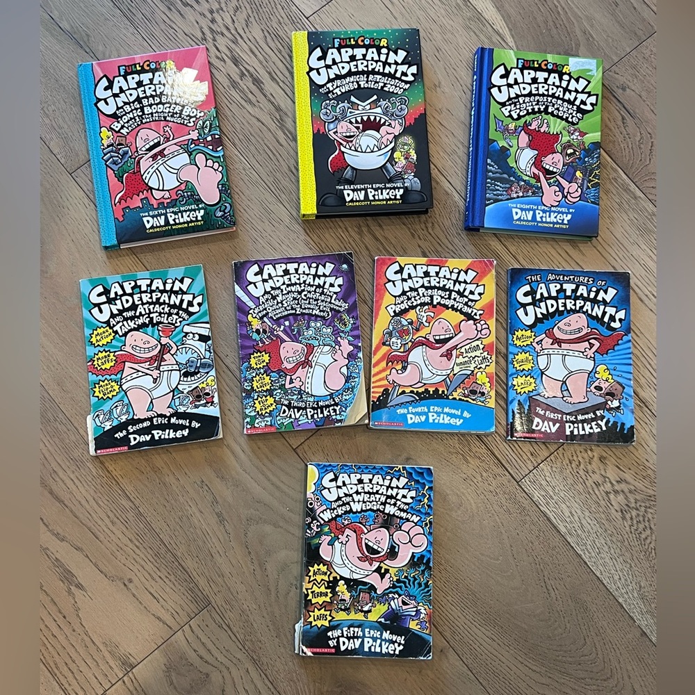 Captain Underpants Books (Lot of 8)